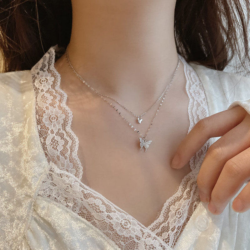 Butterfly Twin ketting (2 kleuren)