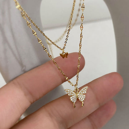 Butterfly Twin ketting (2 kleuren)
